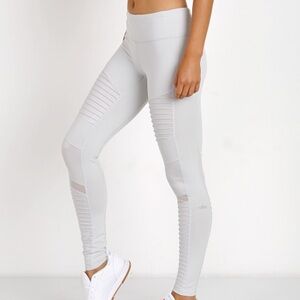 Alo Yoga Mid Rise Moto Leggings Layered Mesh - Women’s‎ Small